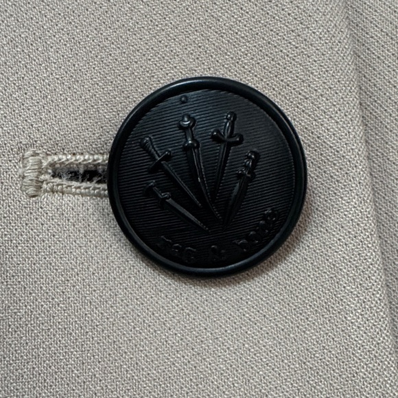 Rag and & Bone Slade Ponte Blazer Stone Size 0 - Picture 2 of 7